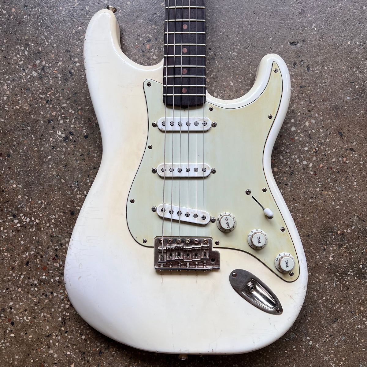 ギター 's effects BOR - White 10S GF Baritone Inspired w/ Killswitch Electric Guitar