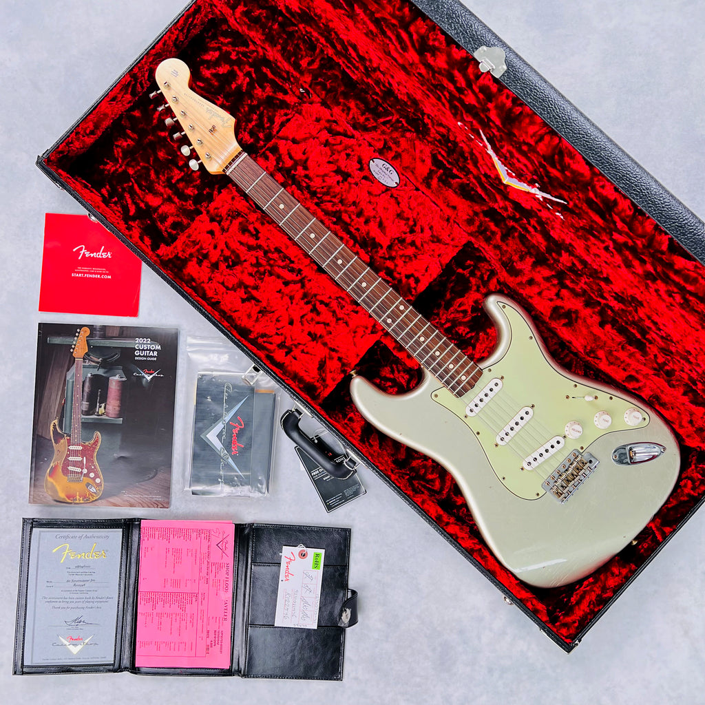 Fender Custom Shop 1960 Stratocaster Journeyman Relic Hand-Wound Pickups 2022 - Aged Inca Silver - 18