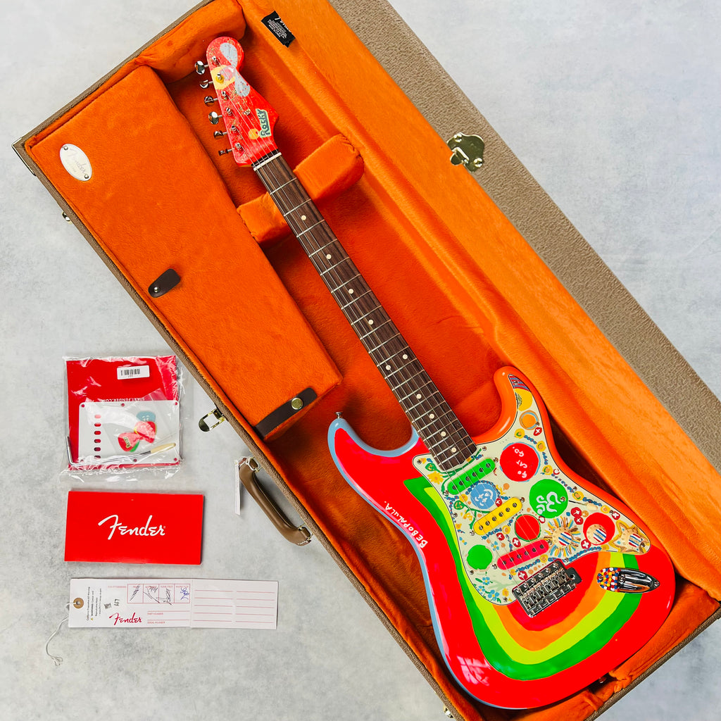Fender George Harrison Rocky Stratocaster Rosewood Fingerboard 2022 - Hand Painted Rocky Artwork Over Sonic Blue - 18