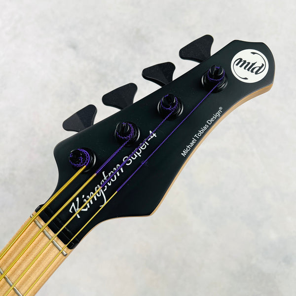 MTD Michael Tobias Design Kingston Super-4 USA Hardware & Bartolini Pickups 2022 - Satin Black - 9