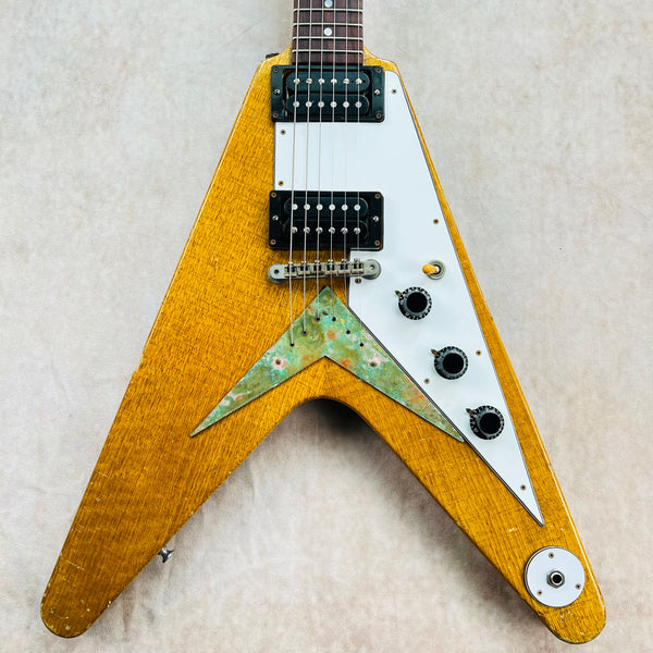 Custom Built Gibson '58 Korina Flying V Replica Heavy Aged 2023 - Antique Natural - 1