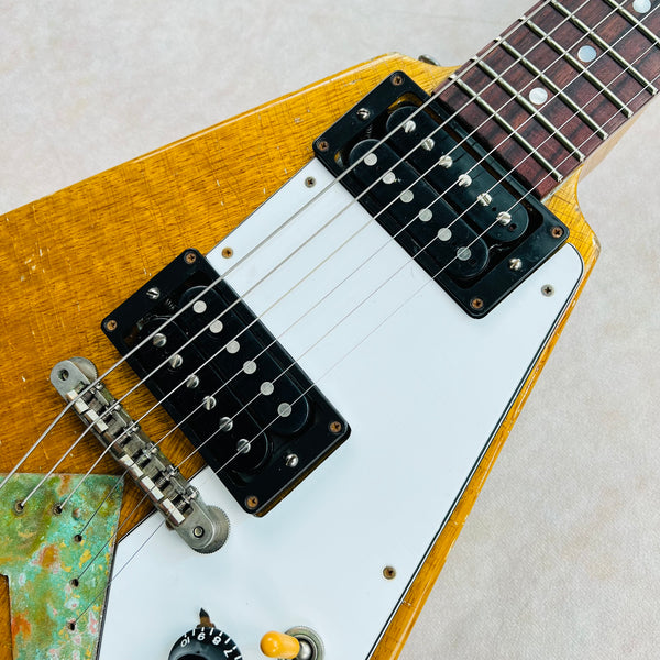 Custom Built Gibson '58 Korina Flying V Replica Heavy Aged 2023 - Antique Natural - 7