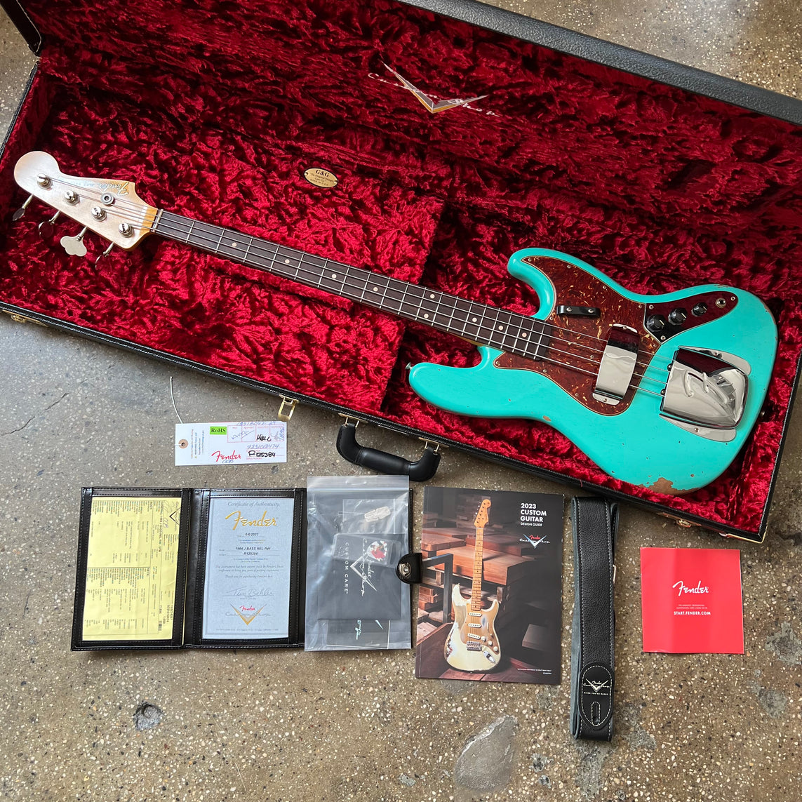 Fender Custom Shop 1964 Jazz Bass Relic 2023 - Sea Foam Green