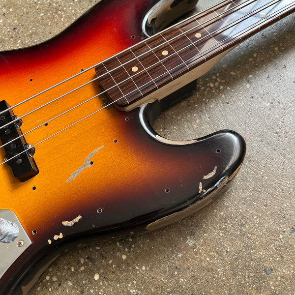 Fender Custom Shop Jaco Pastorius Tribute Jazz Bass Relic 2023 - 3-Tone Sunburst - 6