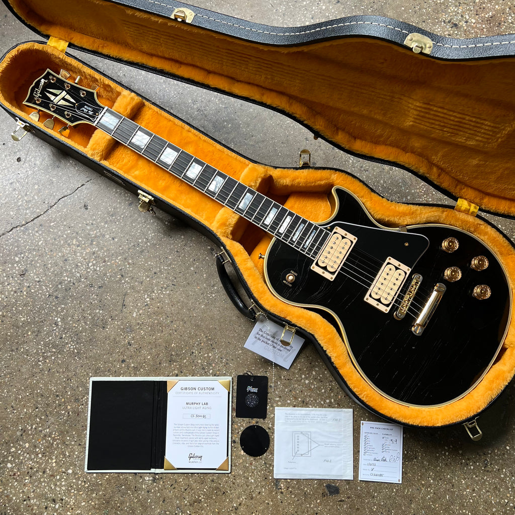 Gibson Custom Shop Les Paul Custom Murphy Lab Ultra Light Aging 2023 - Ebony - 22