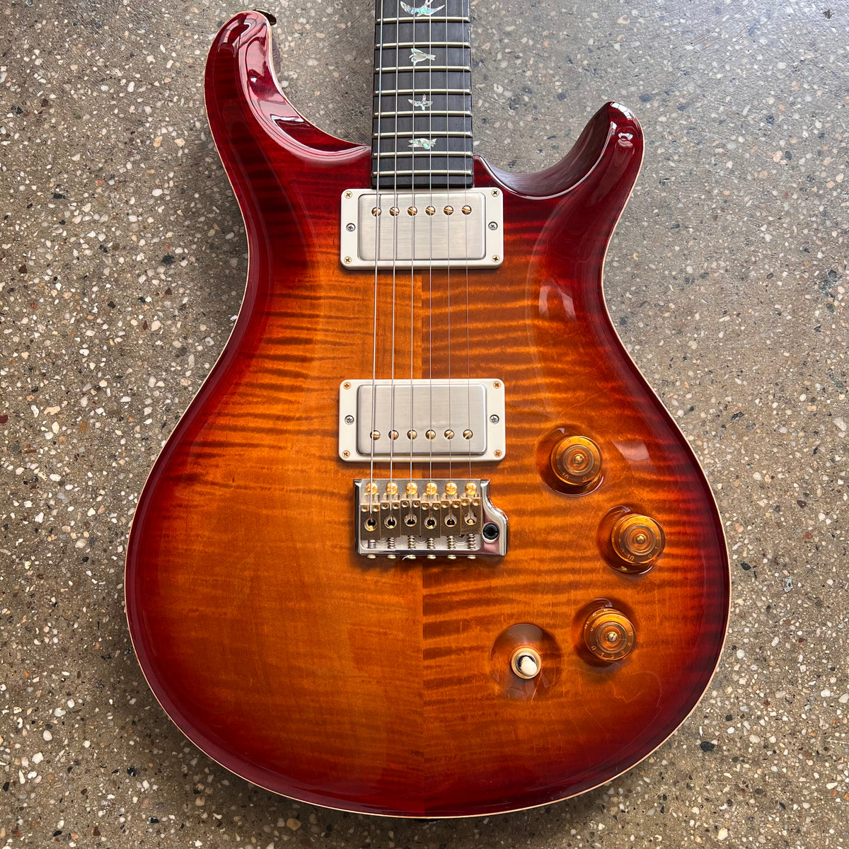 PRS DGT Wood Library 10-Top Flame Maple Neck 2023 - Dark Cherry