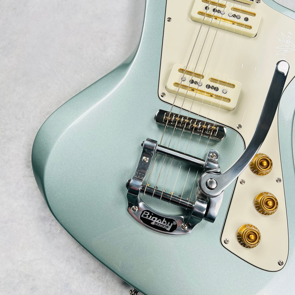 2024 Baum Wingman Offset Electric Guitar with Bigsby - Ocean Mist - 4