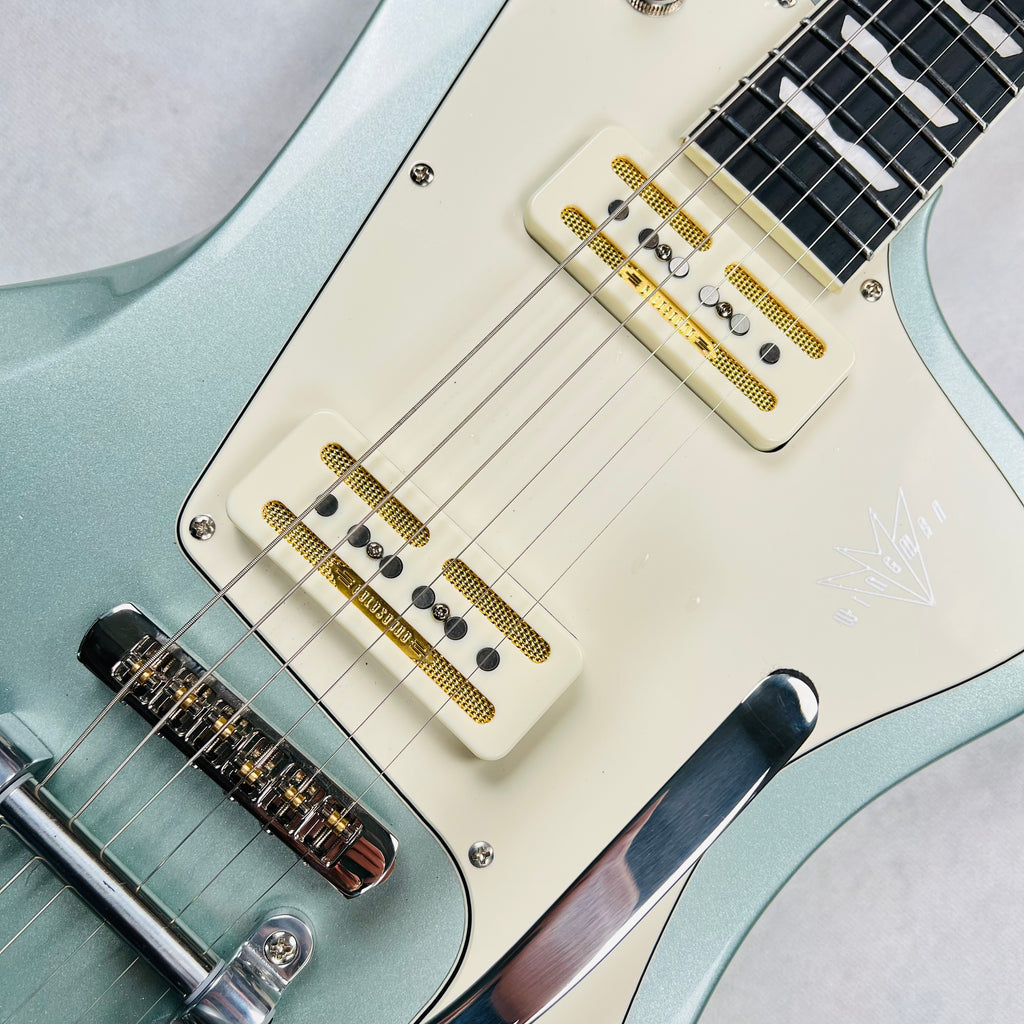 2024 Baum Wingman Offset Electric Guitar with Bigsby - Ocean Mist - 7