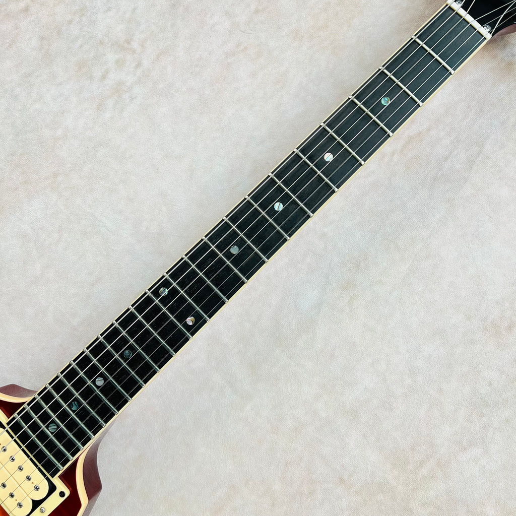 Dean USA Patents Pending V Flame Top 2024 - Trans Cherry Sunburst - 9