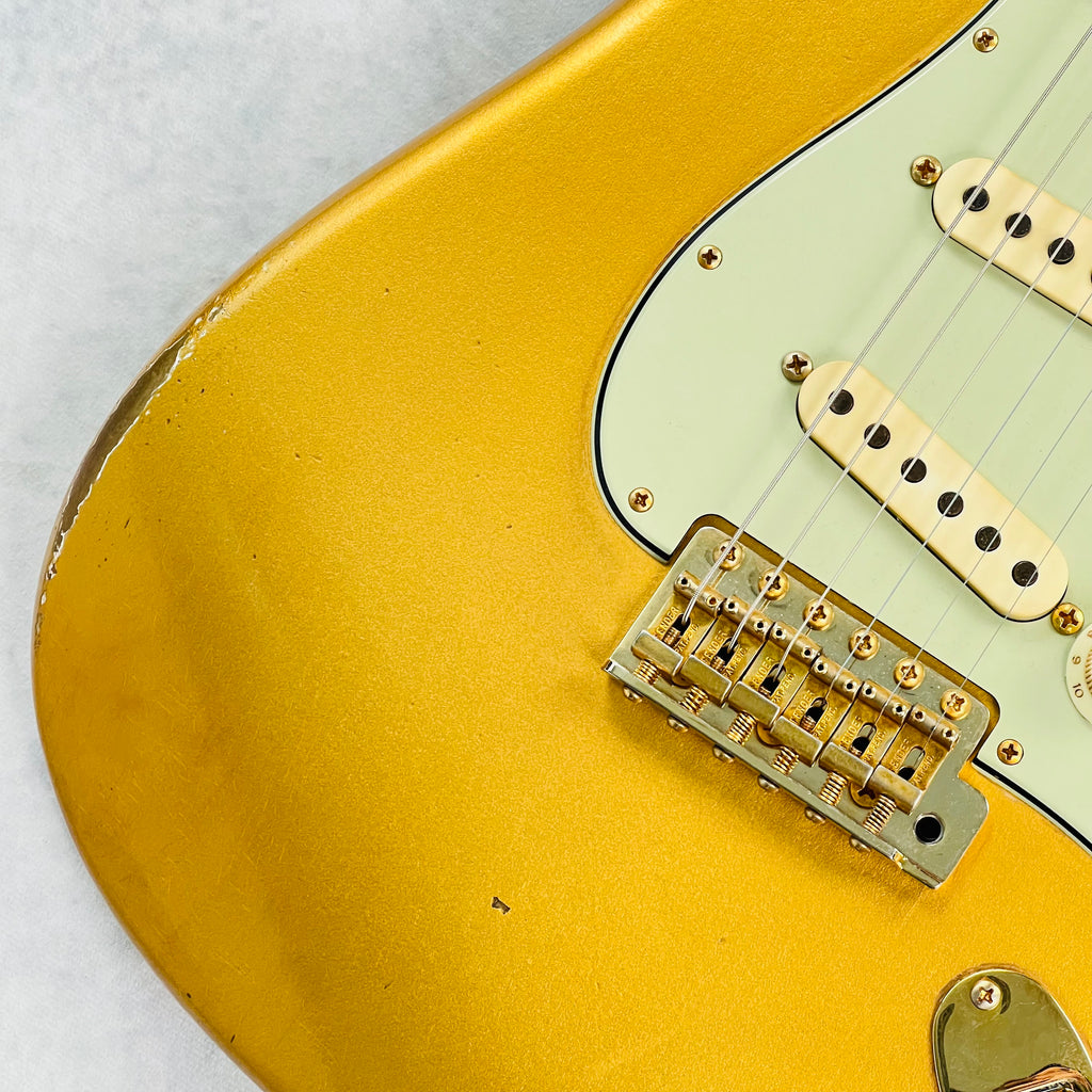 Fender Custom Shop 1962 Poblano Stratocaster Relic Masterbuilt by Andy Hicks 2024 - Aged Aztec Gold - 4