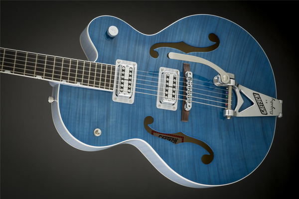 Gretsch G6120SH-HBLU Brian Setzer 2-Tone Hot Rod with Bigsby TV Jones Setzer Pickups Harbor Blue