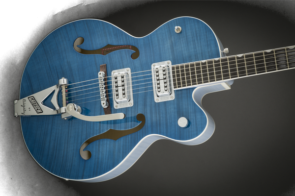 Gretsch G6120SH-HBLU Brian Setzer 2-Tone Hot Rod with Bigsby TV Jones Setzer Pickups Harbor Blue