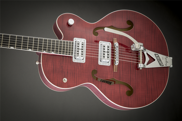 Gretsch G6120SH-RRED Brian Setzer 2-Tone Hot Rod with Bigsby TV Jones Setzer Pickups Roman Red