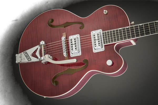 Gretsch G6120SH-RRED Brian Setzer 2-Tone Hot Rod with Bigsby TV Jones Setzer Pickups Roman Red