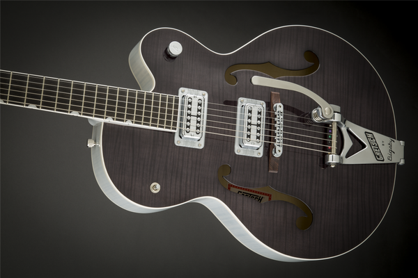 Gretsch G6120SH-2TBLK Brian Setzer 2-Tone Hot Rod with Bigsby TV Jones Setzer Pickups Tuxedo Black