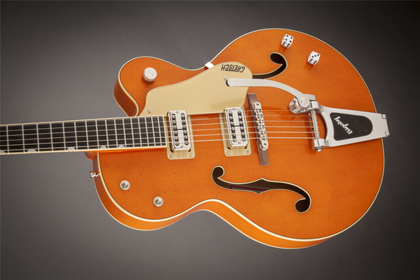 Gretsch G6120SSLVO Brian Setzer Nashville with Bigsby TV Jones Setzer Pickups Vintage Orange Stain Lacquer
