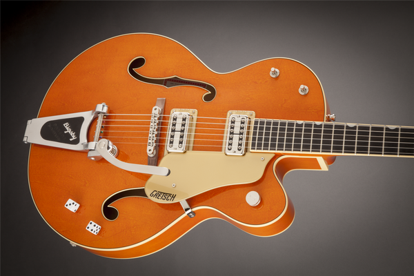 Gretsch G6120SSLVO Brian Setzer Nashville with Bigsby TV Jones Setzer Pickups Vintage Orange Stain Lacquer