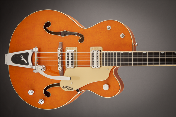 Gretsch G6120SSLVO Brian Setzer Nashville with Bigsby TV Jones Setzer Pickups Vintage Orange Stain Lacquer