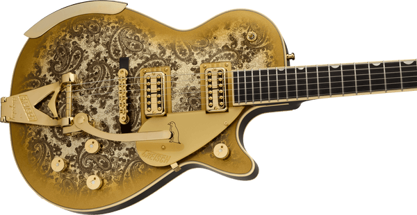 Gretsch G6134TG Limited Edition Paisley Penguin with String-Thru Bigsby Ebony Fingerboard Gold Paisley