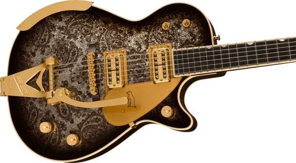 Gretsch G6134TG Limited Edition Paisley Penguin with String-Thru Bigsby Ebony Fingerboard Black Paisley
