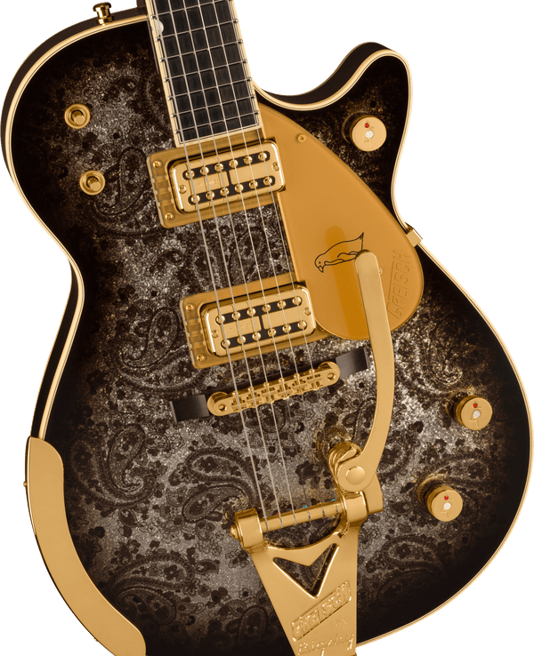 Gretsch G6134TG Limited Edition Paisley Penguin with String-Thru Bigsby Ebony Fingerboard Black Paisley