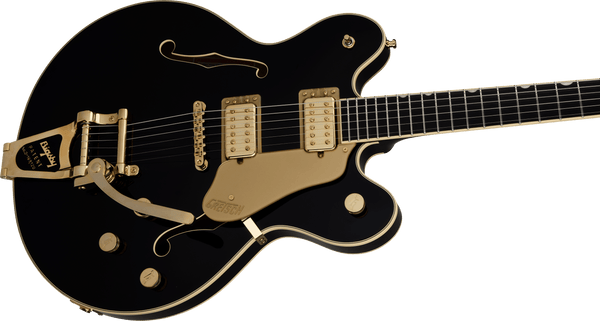 Gretsch Broadkaster LX Center Block with String-Thru Bigsby and Gold Hardware - Black - 5