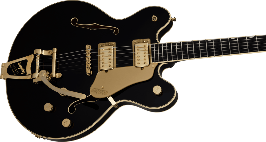 Gretsch Broadkaster LX Center Block with String-Thru Bigsby and Gold Hardware - Black - 5