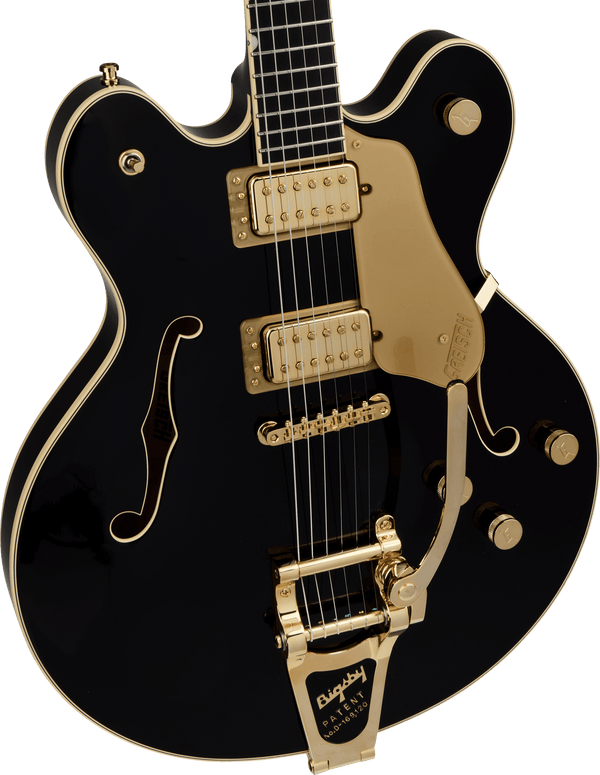 Gretsch Broadkaster LX Center Block with String-Thru Bigsby and Gold Hardware - Black - 4