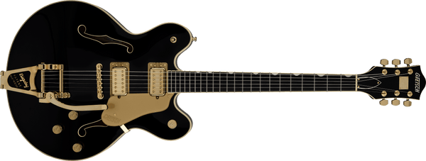 Gretsch Broadkaster LX Center Block with String-Thru Bigsby and Gold Hardware - Black - 2