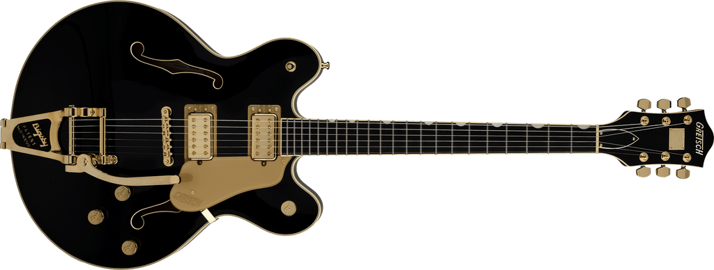 Gretsch Broadkaster LX Center Block with String-Thru Bigsby and Gold Hardware - Black - 2