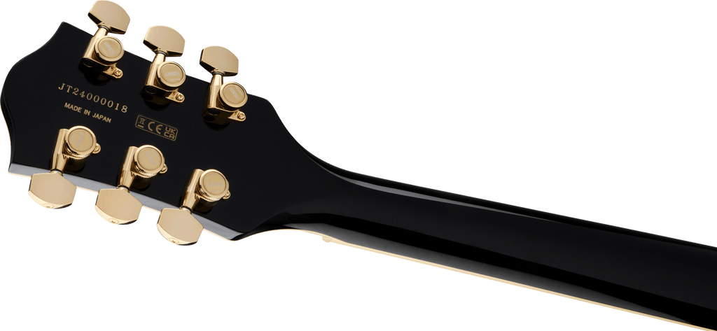 Gretsch Broadkaster LX Center Block with String-Thru Bigsby and Gold Hardware - Black - 7