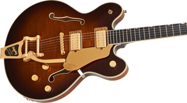 Gretsch Broadkaster LX Figured Center Block with String-Thru Bigsby and Gold Hardware - Havana Burst - 5