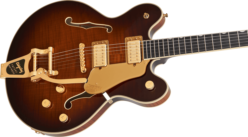 Gretsch Broadkaster LX Figured Center Block with String-Thru Bigsby and Gold Hardware - Havana Burst - 5