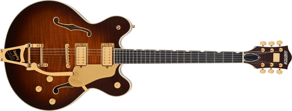 Gretsch Broadkaster LX Figured Center Block with String-Thru Bigsby and Gold Hardware - Havana Burst - 2