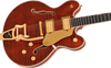 Gretsch Broadkaster LX Figured Center Block with String-Thru Bigsby and Gold Hardware - Bourbon Stain - 5