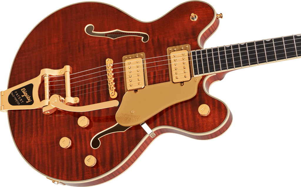 Gretsch Broadkaster LX Figured Center Block with String-Thru Bigsby and Gold Hardware - Bourbon Stain - 5