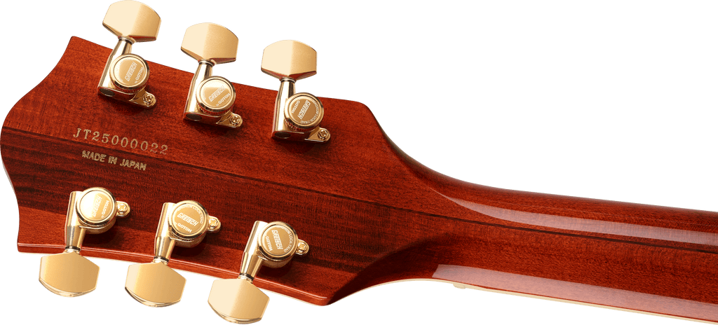 Gretsch Broadkaster LX Figured Center Block with String-Thru Bigsby and Gold Hardware - Bourbon Stain - 7