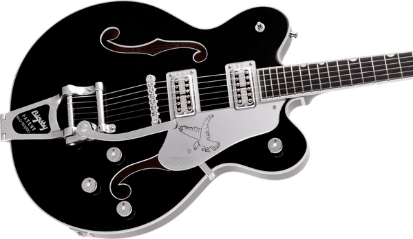 Gretsch G6636TSL Players Edition Silver Falcon Center Block Double-Cut with String-Thru Bigsby Filter’Tron Pickups Black