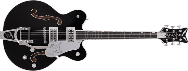 Gretsch G6636TSL Players Edition Silver Falcon Center Block Double-Cut with String-Thru Bigsby Filter’Tron Pickups Black