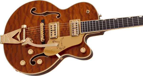 Gretsch Limited Edition Falcon Center Block Jr. with Bigsby Quilted Maple Ebony Fingerboard Roundup Orange
