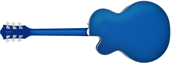 Gretsch G6118T Players Edition Anniversary with String-Thru Bigsby Filter'Tron Pickups 2-Tone Iridium Silver/Azure Metallic