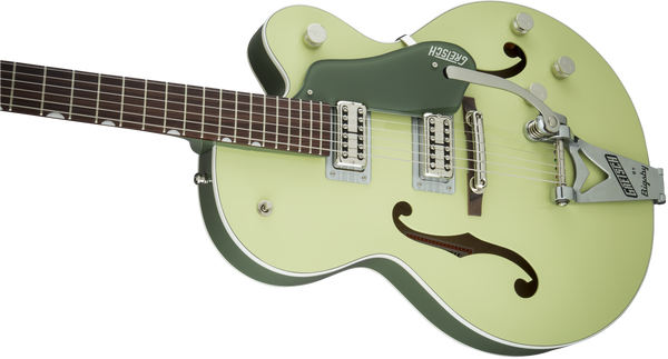 Gretsch G6118T-SGR Players Edition Anniversary with String-Thru Bigsby Filter'Tron Pickups 2-Tone Smoke Green