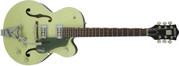 Gretsch G6118T-SGR Players Edition Anniversary with String-Thru Bigsby Filter'Tron Pickups 2-Tone Smoke Green