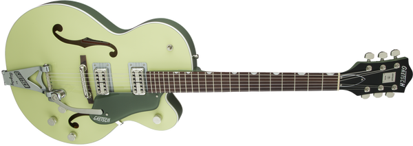 Gretsch G6118T-SGR Players Edition Anniversary with String-Thru Bigsby Filter'Tron Pickups 2-Tone Smoke Green