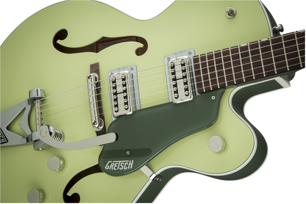 Gretsch G6118T-SGR Players Edition Anniversary with String-Thru Bigsby Filter'Tron Pickups 2-Tone Smoke Green