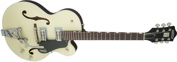 Gretsch G6118T-LIV Players Edition Anniversary with String-Thru Bigsby Filter'Tron Pickups 2-Tone Lotus Ivory and Charcoal Metallic