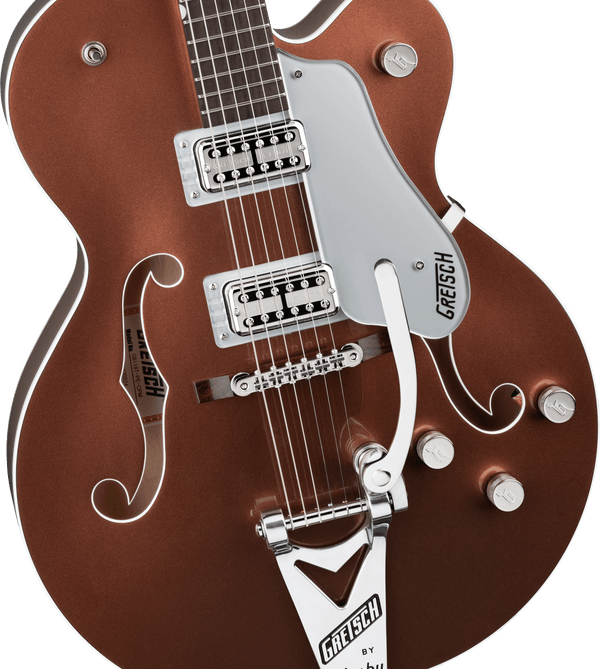 Gretsch G6118T Players Edition Anniversary Hollow Body with String-Thru Bigsby Rosewood Fingerboard Two-Tone Copper Metallic/Sahara Metallic