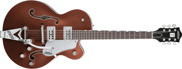 Gretsch G6118T Players Edition Anniversary Hollow Body with String-Thru Bigsby Rosewood Fingerboard Two-Tone Copper Metallic/Sahara Metallic