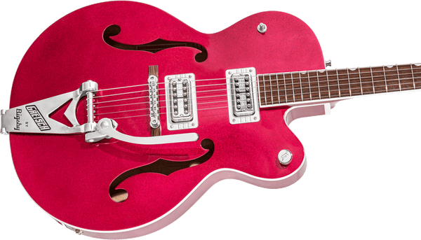 Gretsch G6120T-HR Brian Setzer Signature Hot Rod Hollow Body with Bigsby Rosewood Fingerboard Magenta Sparkle
