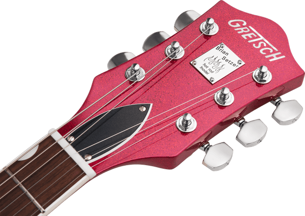 Gretsch G6120T-HR Brian Setzer Signature Hot Rod Hollow Body with Bigsby Rosewood Fingerboard Magenta Sparkle